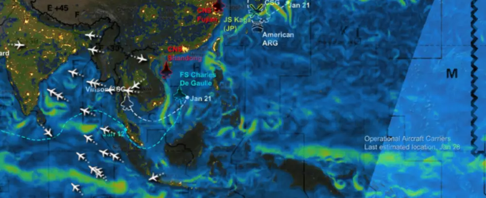 Estimated Carrier Strike Group Locations